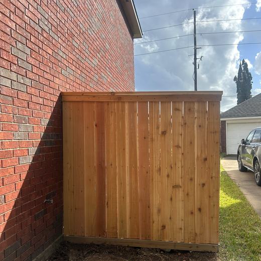 Short cedar screen panel