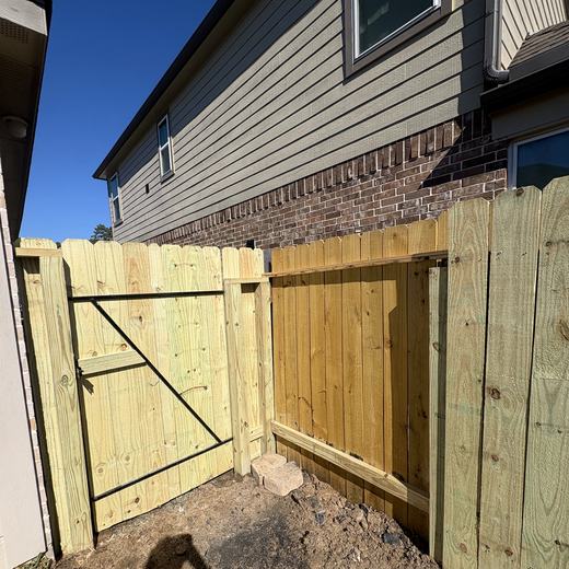 Gate and framing going up