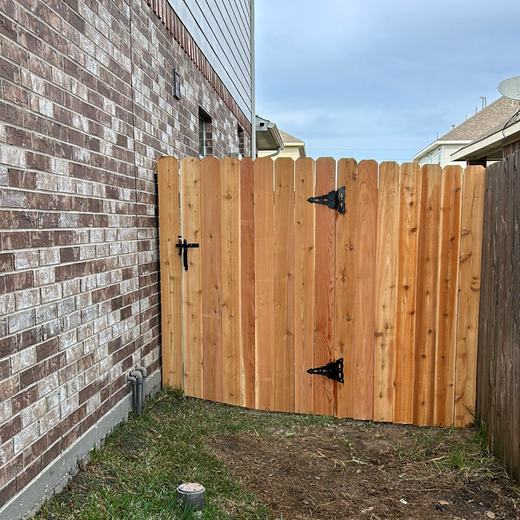 Cedar gate, side yard