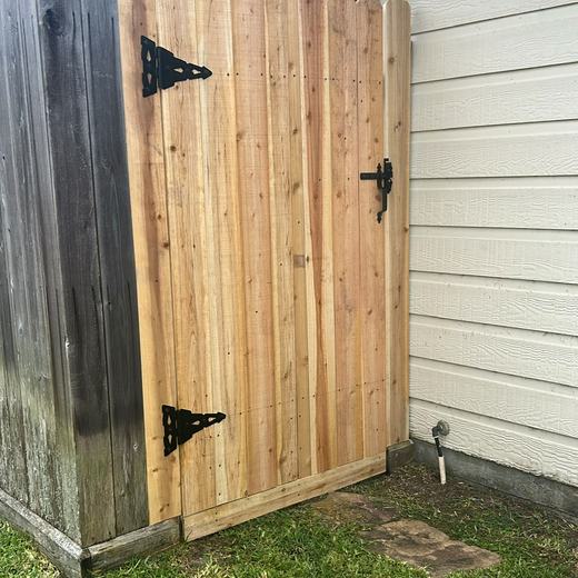 New gate against the old fence