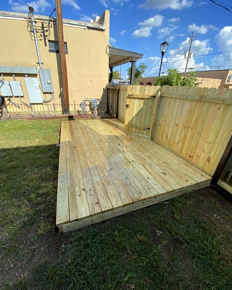 Finished deck with new gate